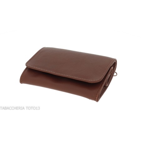Petit sac à tabac pour papiers et filtres en cuir nappa - Accessoires Pour Cigarettes et Rolling