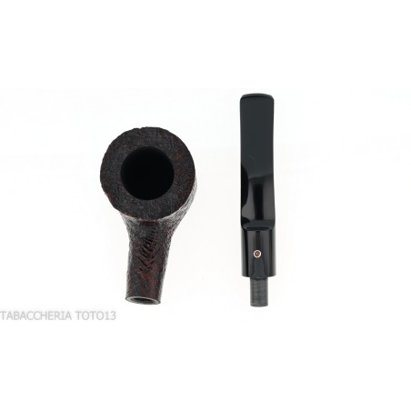 Pebble Grain pipe, dark sandblasted Cherrywood shape - Tobacco Pipes - Natural root