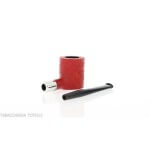Ashton Claret pipe sandblasted Poker shape - William “Ashton” Taylor