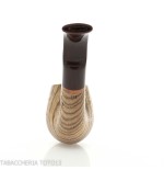 New look strips series pipe, zebrano finish, Apple shape, curved saddle stem - Tobacco Pipes - Wood