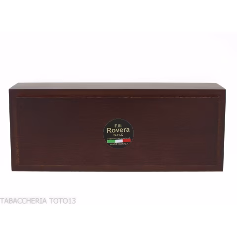 Three-place pipe rack in dark walnut wood - Accessories for tobacco pipes