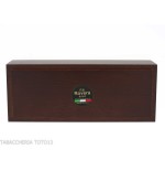 Three-place pipe rack in dark walnut wood - Accessories for tobacco pipes