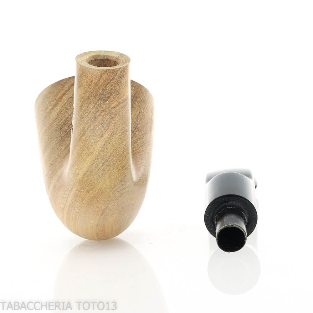 Aldo Velani wooden pipe olive vase-shaped curve - Aldo Velani pipe