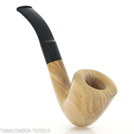 Aldo Velani tuyau en bois d'olivier, la courbe en forme de vase - Pipe Pour le Tabac - Bois d'olivier