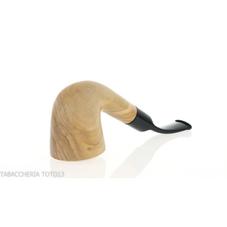 Aldo Velani tuyau en bois d'olivier, la courbe en forme de vase - Pipe Pour le Tabac - Bois d'olivier