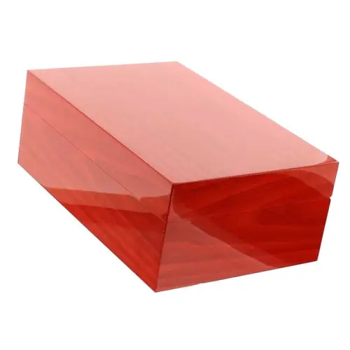 Gentili Befeuchtete Box für 40 Zigarren, transparente rote Lackierung - Zubehör Cigar