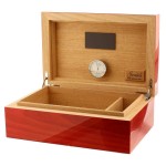 Gentili humidified box for 40 cigars, transparent red finish Ebanisteria Gentili Fabrizio Srl Humidor and Showcases Wipes