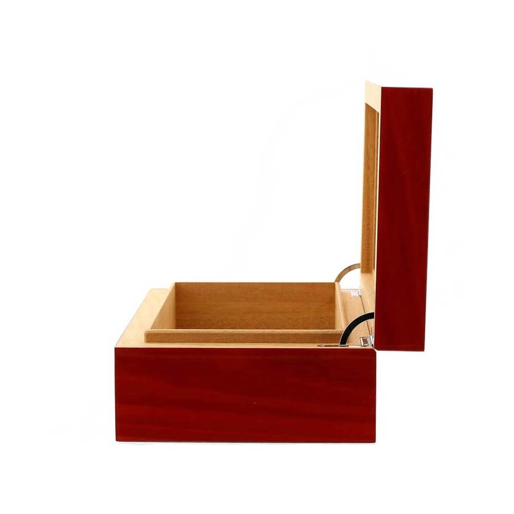 Gentili scatola umidificata per 40 sigari finitura rosso trasparente - Ebanisteria Gentili Fabrizio Srl