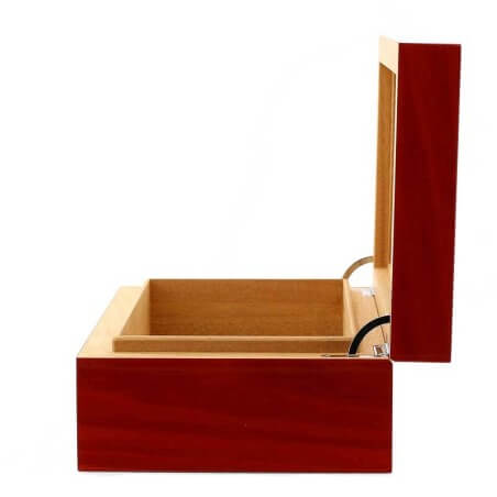 Gentili humidified box for 40 cigars, transparent red finish Ebanisteria Gentili Fabrizio Srl Humidor and Showcases Wipes