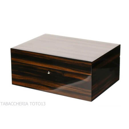 Gentili Befeuchtete Box für 20 Zigarren mit Hygrometer, Makassar-Ebenholz-Finish Ebanisteria Gentili Fabrizio Srl Humidor Und...