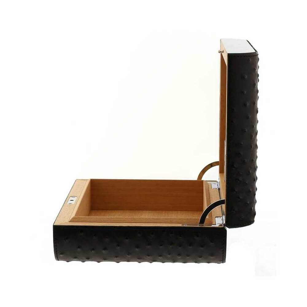 Gentili coffret humidifié pour 20 cigares en fibre de carbone et cuir - Ebanisteria Gentili Fabrizio Srl