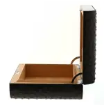 Gentili Caja humidificada para 20 puros en fibra de carbono y cuero. - Accesorios Del Cigarro