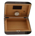 Gentili Befeuchtete Box für 20 Zigarren aus Kohlefaser und Leder - Zubehör Cigar