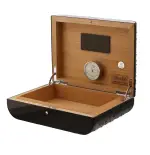 Gentili Caja humidificada para 20 puros en fibra de carbono y cuero. - Accesorios Del Cigarro