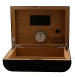 Gentili Befeuchtete Box für 20 Zigarren aus Kohlefaser und Leder - Zubehör Cigar