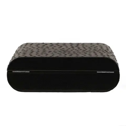 Gentili Caja humidificada para 20 puros en fibra de carbono y cuero. - Accesorios Del Cigarro