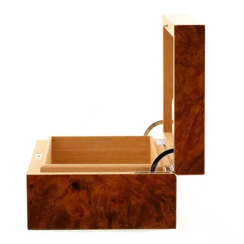 Gentili scatola umidificata per 20 sigari finitura amobina radica naturale - Accessori Per Sigari