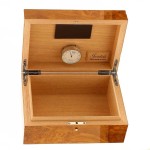 Gentili humidified box for 20 cigars with hygrometer natural briar amobina finish Ebanisteria Gentili Fabrizio Srl Humidor an...