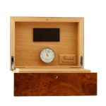 Gentili humidified box for 20 cigars with hygrometer natural briar amobina finish Ebanisteria Gentili Fabrizio Srl Humidor an...