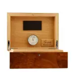 Gentili scatola umidificata per 20 sigari finitura amobina radica naturale - Accessori Per Sigari