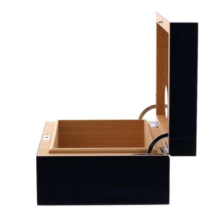 Gentili Befeuchtete Box für 20 Zigarren mit Hygrometer, transparente blaue Lackierung - Zubehör Cigar