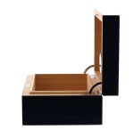 Gentili Befeuchtete Box für 20 Zigarren mit Hygrometer, transparente blaue Lackierung - Zubehör Cigar