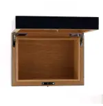 Gentili humidified box for 20 cigars with hygrometer, transparent blue finish - Accessories Cigar