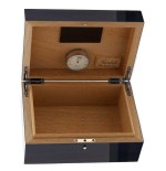 Gentili Caja humidificada para 20 puros con higrómetro, acabado azul transparente. - Accesorios Del Cigarro