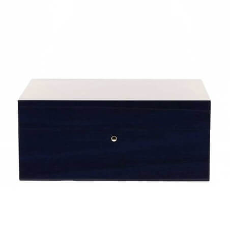 Gentili coffret humidifié pour 20 cigares avec hygromètre, finition bleu transparent - Ebanisteria Gentili Fabrizio Srl