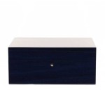 Gentili Befeuchtete Box für 20 Zigarren mit Hygrometer, transparente blaue Lackierung - Zubehör Cigar