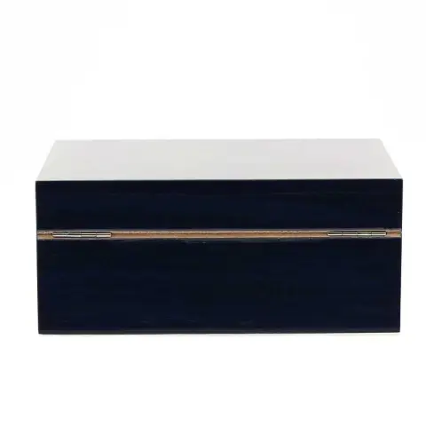 Gentili humidified box for 20 cigars with hygrometer, transparent blue finish - Accessories Cigar