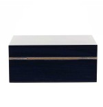 Gentili Caja humidificada para 20 puros con higrómetro, acabado azul transparente. - Accesorios Del Cigarro