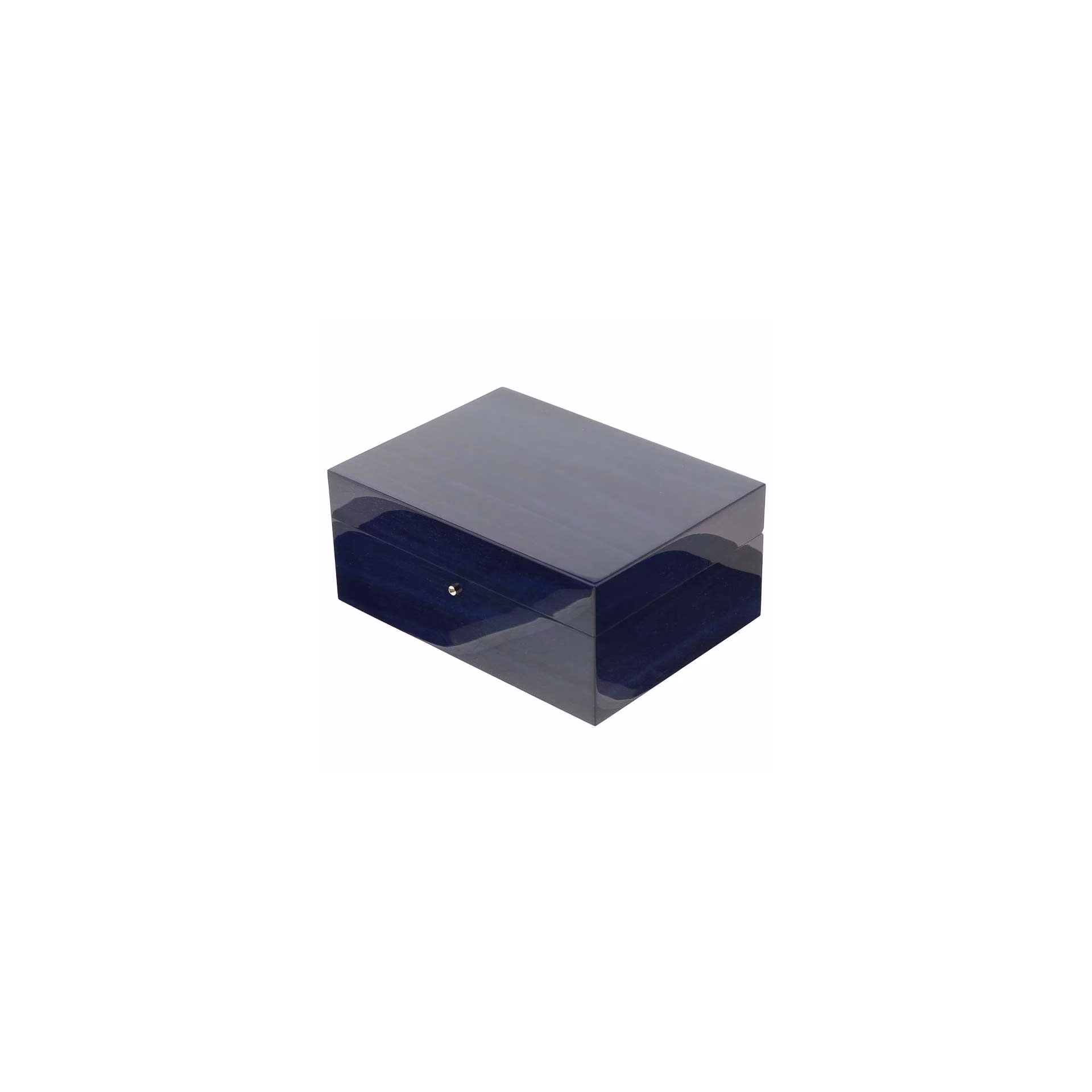 Gentili Caja humidificada para 20 puros con higrómetro, acabado azul transparente. - Accesorios Del Cigarro