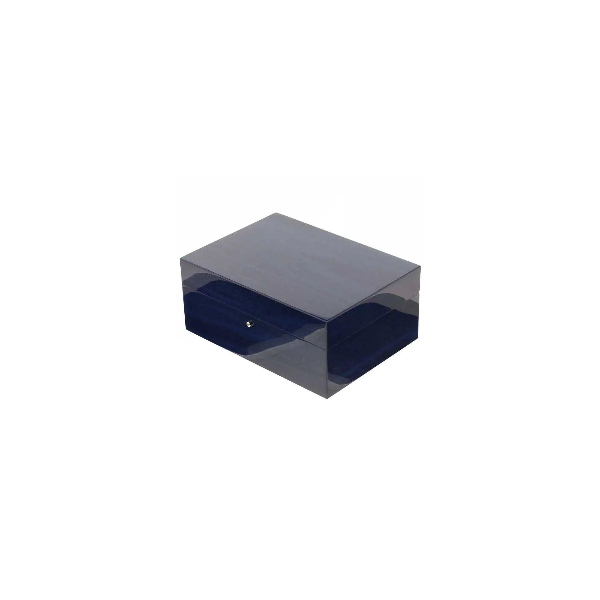 Gentili humidified box for 20 cigars with hygrometer, transparent blue finish - Accessories Cigar Gentili humidified box for 20 cigars with hygrometer, transparent blue finish - Accessories Cigar