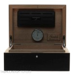 Gentili humidified box for 20 cigars with hygrometer, glossy black finish - Accessories Cigar - Wood