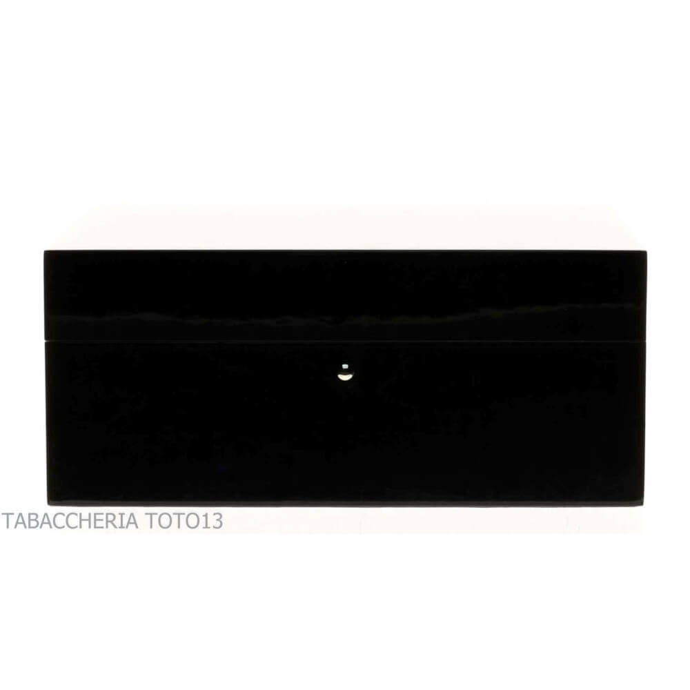 Gentili scatola umidificata per 20 sigari finitura nero lucido - Ebanisteria Gentili Fabrizio Srl