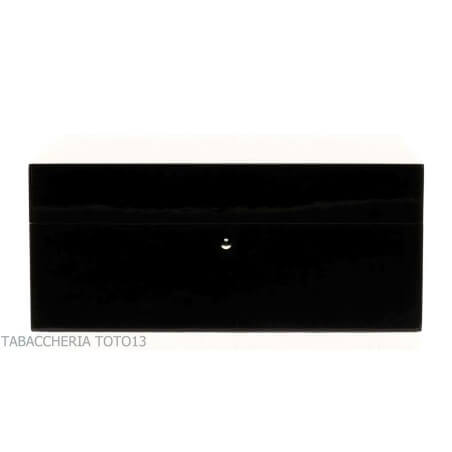 Gentili scatola umidificata per 20 sigari finitura nero lucido - Ebanisteria Gentili Fabrizio Srl