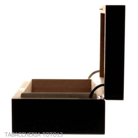 Gentili scatola umidificata per 20 sigari finitura nero lucido - Ebanisteria Gentili Fabrizio Srl