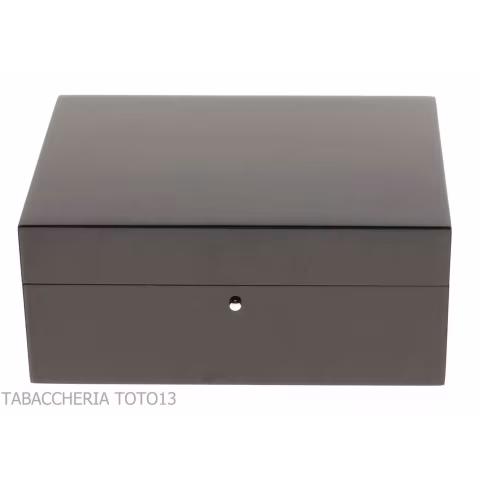 Gentili Caja humidificada para 20 puros con higrómetro, acabado negro brillante. - Accesorios Del Cigarro