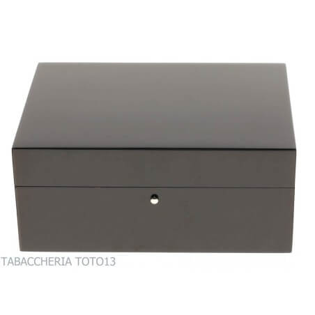 Gentili scatola umidificata per 20 sigari finitura nero lucido - Ebanisteria Gentili Fabrizio Srl