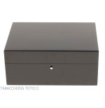 Gentili humidified box for 20 cigars with hygrometer, glossy black finish - Accessories Cigar - Wood