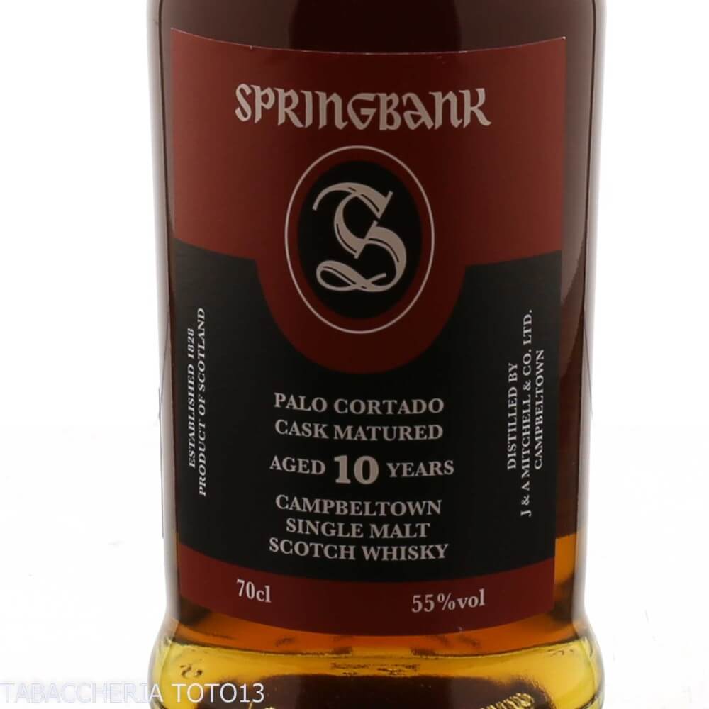 Springbank 10 Y.O. Palo Cortado cask Vol.55% Cl.70 - Springbank Distillery