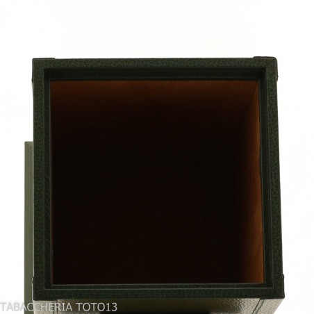 Cartujano humidor vertical doublé cuir vert - Accessoires Cigare - Cuir, Bois