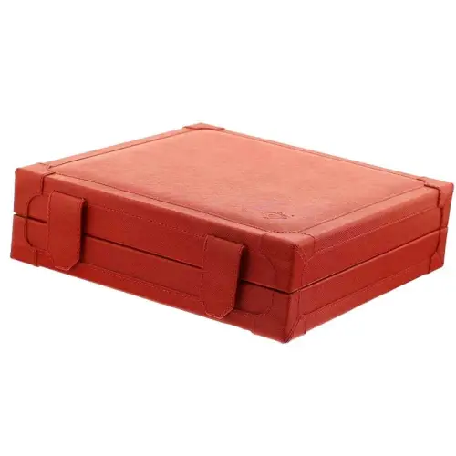 Cartujano humidor quadrato da viaggio in pelle - Accessori Per Sigari