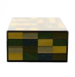 Morici Mestre coffret humidifié pour 30 cigares, finition incrustation vert jaune bleu - Accessoires Cigare - Bois