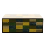 Morici Mestre coffret humidifié pour 30 cigares, finition incrustation vert jaune bleu - Accessoires Cigare - Bois