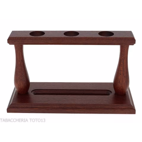Range-pipes 3 places en noyer - Accessoires pour pipes - Bois