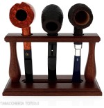 Range-pipes 3 places en noyer - Accessoires pour pipes - Bois