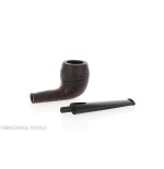 Pebble Grain Pipa de tabaco con forma de belga arenada oscura - Pipas de Tabaco