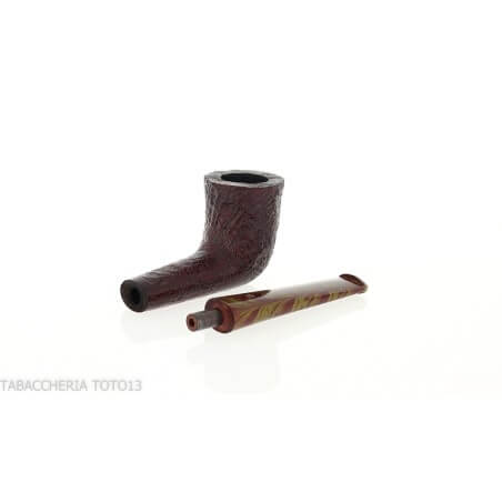 Ashton Brindle dark sandblasted Dublin shape pipe - William “Ashton” Taylor
